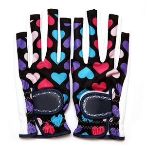 Guantes de Golf de Piel de Cabretta Suave Premium Antideslizantes Verdes con Logotipo Personalizado al por Mayor, Cierre de Tirón, Unisex, Mano Izquierda/Derecha - Product Image 2
