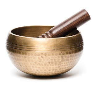 Vente en gros de bols chantants tibétains en laiton, faits à la main, spirituels, pour la méditation et la guérison, avec coussin assorti - Product Image 6