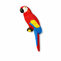 Aimant de réfrigérateur en résine, fait main et peint à la main, avec logo personnalisé, motif perroquet ara, souvenir touristique mondial, vente en gros