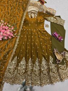 Indian Women Salwar Kameez with Dupatta Anarkali Kurti Palazzo Dupatta Set Wedding Party Wear Dress - Product Image 2