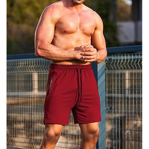 Shorts en coton respirant pour hommes, taille élastique, décontractés, unis, pour l'été, personnalisation OEM, approvisionnement en gros - Product Image 3