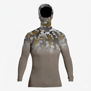 Camiseta de Protección Solar Unisex UPF50+ Antibacteriana 100% Poliéster con Capucha para Natación, Buceo, Surf, Secado Rápido, para Playa y Verano - Product Image 2