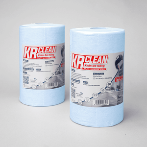 Kitchen Cleaning Wipe <b>Roll</b> Reusable <b>Paper</b> Round Grease Removal Cloth 150 Sheets <b>Blue</b> KRClean Multi-Purpose Wiper - Product Image 1