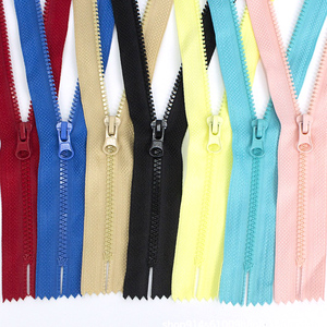 Fermeture éclair en résine colorée personnalisée, fermeture éclair en résine écologique à glissière auto-bloquante à extrémité ouverte 5 # # 8 pour sacs à main, vêtements et tentes - Product Image 1