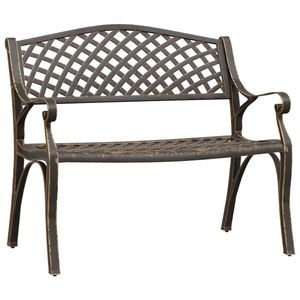 Banc de jardin en bronze durable, en aluminium moulé, de taille moyenne, pour usage extérieur - Product Image 2