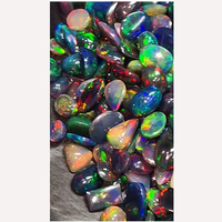 1005 Pièces d'Opale Noire Éthiopienne Naturelle 8mm-15mm Ovale/Poire Cabochon 245 Cts Pierre Précieuse Iroc Sales 1321,2 $US