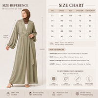Robe Abaya Kaftan Moderne en Viscose avec Ceinture, Abaya Ouverte, Tenue Pudique, Fabricant OEM ODM Personnalisé