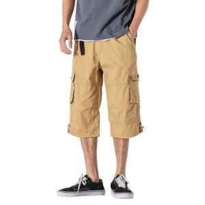 Pantalones cortos cargo de verano para hombre, con bordado pesado, holgados, informales, de tela gruesa, deportivos, para baloncesto, de alta demanda - Product Image 4