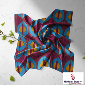 Collection en Gros de Foulards de Luxe Personnalisés en Soie Imprimée, Écharpes Carrées Tendance pour la Tête et le Cou, Collection Hijab - Product Image 1