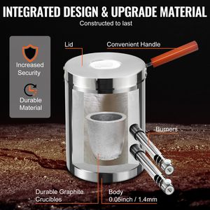 Horno de Fusión de Propano de Gran Capacidad 12KG, Kit de Acero Inoxidable con Crisol para Forja, Horno de Metalurgia Doméstica - Product Image 5