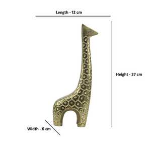 Jaffs Exports Aluminium 27cm H X 6cm W X 12cm L Giraffe Figurine Handmade Eco-Friendly Contemporary Animal Sculpture Tabletop - Product Image 2