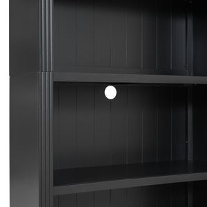 83\" Tall Wood <b>Bookcase</b> Suite with Adjustable Shelves & Light Strip 5 Tier Home Decor Storage Organizer Free Shipping - Product Image 5