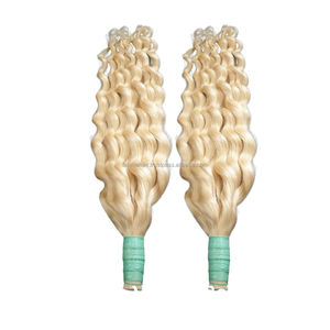 Cheveux en Gros Bruts d'Indonésie en Lots, 100% Cheveux Humains Vierges Remy, Super Double Drawn, Couleur Blonde, Haute Qualité - Product Image 1