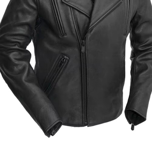 Chaqueta de Cuero Genuino de Cordero Negra para Hombre, de Alta Calidad, Chaquetas de Cuero Pakistaníes para Hombre de Daphnia Sports - Product Image 5