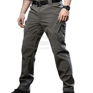 Techwear-Pantalon de jogging décontracté pour homme, cargo, léger et tactique, avec taille élastique, devant plat, délavé - Product Image 4