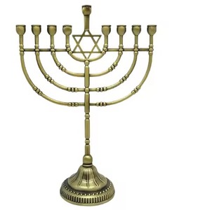 Candélabre Minimaliste en Métal à 9 Bras, Porte-Bougie Menorah Élégant, Décoration de Table Décorative - Product Image 2