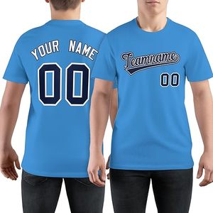 T-shirt violet personnalisé à manches courtes pour hommes, avec impression du numéro et du nom, col rond, coupe décontractée - Product Image 6