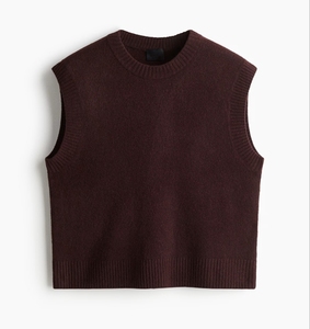 Men's <b>Plus</b> <b>Size</b> Crew Neck Sleeveless Knit <b>Sweater</b> Vest Solid Color High Quality Breathable Casual Men's Wear Custom - Product Image 2
