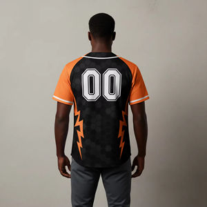 Maillots de baseball personnalisés OEM, nouvelle arrivée, pour hommes, sublimés, respirants, antibactériens, grandes tailles, 100% polyester, été, protection UV - Product Image 2