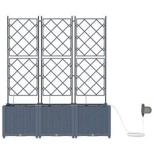 Juego de 3 Macetas de Acero Gris Claro para Jardín, Macetas y Jardineras Premium - Product Image 6