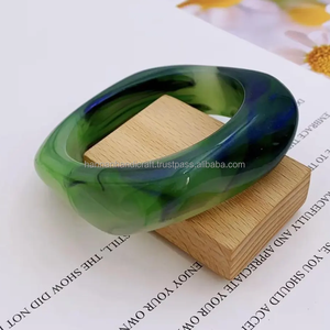 Pulseras de Resina Multicolor para Mujer, Resina Epoxi para Pulseras de Tubo con Cuentas, Joyería de Moda - Product Image 4