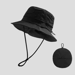 Custom Logo Foldable <b>Bucket</b> <b>Hat</b> Unisex Outdoor Solid Color Adjustable Straps Heat Transfer Printing Spring Summer Casual Adult - Product Image 3