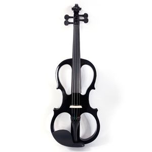Set Violino Elettrico Silenzioso 4/4 con Arco in Legno, Cordiera, Resina V0 e Cavo per Cuffie - Product Image 1