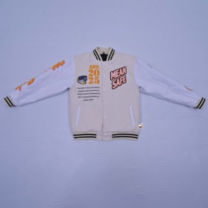 เสื้อแจ็คเก็ตวาร์ซิตี้ Mean Safe สำหรับผู้ชาย หนัง PU ปักลายตัวอักษรด้านหน้า สไตล์ลำลอง ทรงปกติ สตรีทแวร์ ระบายอากาศได้ดี เหมาะสำหรับฤดูหนาว - Product Image 6