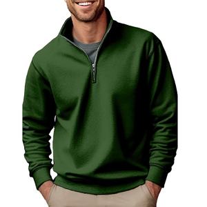 Sweat-shirt tendance à col montant et fermeture éclair, multicolore tie-dye, logo personnalisé, streetwear d'hiver pour homme avec logo imprimé numériquement, unisexe - Product Image 1