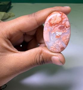 High Quality Natural Cotton Candy Agate Cabochon Loose Gemstone Jewelry Making Material - Product Image 2
