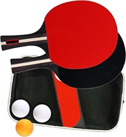 Raquette de tennis de table professionnelle de haute qualité en fibre de carbone et plastique avec lame en bois durable et poignée confortable