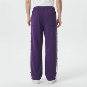 Pantalones Deportivos para Hombre, con Botones Laterales, Bordados, de Alta Calidad, Elegantes, de Felpa de Algodón Transpirable, 450 GSM - Product Image 6