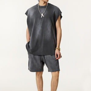 Conjunto de Camiseta sin Mangas y Pantalones Cortos para Hombre, Personalizado 2026, Estilo Casual de Verano, 2 Piezas, Talla Grande, Ropa Deportiva Urbana - Product Image 4