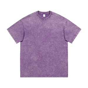T-shirt en jean surdimensionné pour homme, couleur unie, col rond, manches courtes, style décontracté, effet délavé, design épuré - Product Image 5