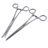 Halsted Mosquito Forceps 12,5 cm 5 inch Rechte Fijne Punt Volledig Gezaagde Kaak 1x2 Tanden Ratelvergrendelingsring Handvat