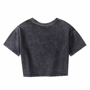 T-shirt court respirant 100 % coton, col rond, délavé à l'acide, 220 g - Product Image 3