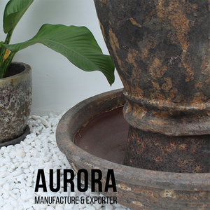 Fontaine d'eau en céramique de luxe artificielle personnalisée en usine, faite à la main, résistante aux intempéries, différentes tailles pour la décoration de jardin et de maison - Product Image 4