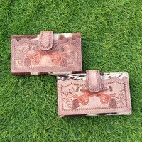 Tas tangan kulit sapi kerajinan tangan barat asli tas malam bergaya tas Clutch bulu ukir Set Kombo mode unik wanita