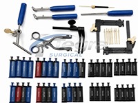 Ensemble de distracteurs cervicaux Caspar de qualité supérieure, 57 pièces, revêtement or et noir, instruments de chirurgie orthopédique et neurochirurgicale de la colonne vertébrale, certifié CE