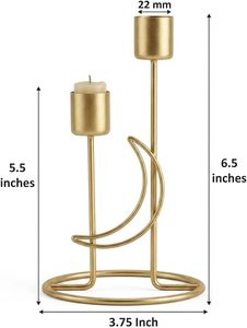 Candelabro Geométrico de Hierro Hecho a Mano Unicorn Handicrafts, Portavelas Integrado, Centro de Mesa Contemporáneo y Duradero para Comedor - Product Image 2
