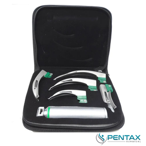 Set de Laringoscopio de Acero Inoxidable Reutilizable de Alta Calidad con Luz LED, 6 Fibras Ópticas, Fuente de Alimentación Manual, Kit de Cirugía Superior - Product Image 1