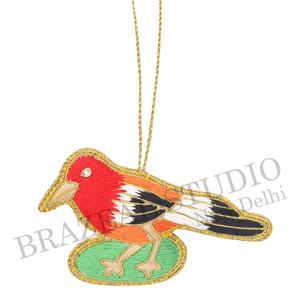 Adornos Navideños Personalizados de Terciopelo Satinado con Cuentas Bordadas a Mano, Ecológicos, de Brazeal Studio, Hilos Dorados de Fábrica - Product Image 6