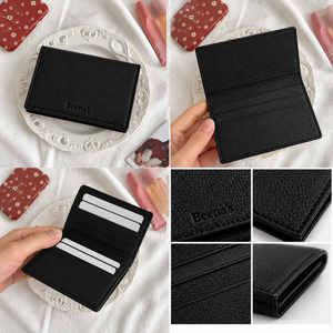 Unisex Minimalist Bifold <b>Wallet</b> Microfiber <b>Fabric</b> Slim Large Capacity Card Holder Vintage Business Fashion Gift Case - Product Image 3