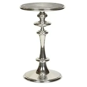 Traditional Brass Finish <b>Round</b> Coffee <b>Table</b> with Antique Finish Decorative Living Room Furniture Metal Top and Frame - Product Image 2