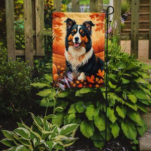 Drapeau de jardin d'automne multicolore Collie Bannière artistique de patio et de cour pour boîte aux lettres et parterres de fleurs Décoration Petite taille - Product Image 2