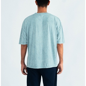 เสื้อยืดคอวีวินเทจผู้ชายปี 2026 แบบใหม่ ขายส่ง ผลิตตามสั่ง เนื้อผ้าหนา ซักกรด 100% ผ้าฝ้าย ทรงหลวม ลายเรียบ น้ำหนัก 240 กรัม - Product Image 4