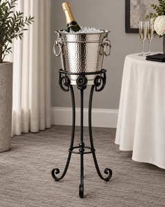 Luxury Stainless Steel <b>Portable</b> Reusable 8-10L 95cm Ice Bucket Floor Stand for Hotel Restaurant <b>Bar</b> Wedding Party Wine Beverage - Product Image 4