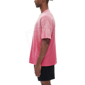 T-shirt en coton épais vintage délavé au soleil, coupe oversize, personnalisable, style streetwear, vente en gros - Product Image 5