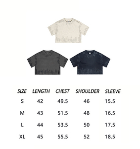 T-shirt court personnalisé à imprimé lettres surdimensionnées, 100 % coton, coupe décontractée et douce, vente en gros - Product Image 2