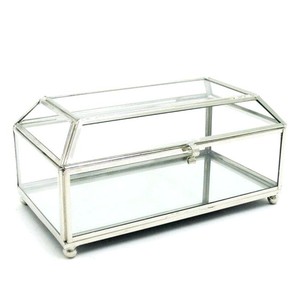 Pairs of 3 Wholesale Square Shape Glass Jewelry Box for Necklace <b>Display</b> <b>Case</b> Ring Earring Storage Organizer - Product Image 4